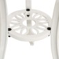 vidaXL Mesa de jardín aluminio fundido blanco 62x62x65 cm vidaXL Mesa de jardín aluminio fundido blanco 62x62x65 cm