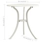 vidaXL Mesa de jardín aluminio fundido blanco 62x62x65 cm vidaXL Mesa de jardín aluminio fundido blanco 62x62x65 cm