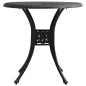 vidaXL Mesa de jardín negro aluminio fundido 78x78x72 cm