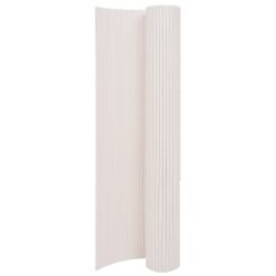 vidaXL Valla de jardín de doble cara blanca 90x400 cm 