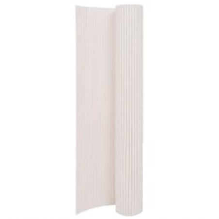 vidaXL Valla de jardín de doble cara blanca 90x400 cm 