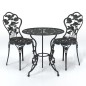 vidaXL Mesa y sillas de bistró 3 piezas aluminio fundido negro vidaXL Mesa y sillas de bistró 3 piezas aluminio fundido negro