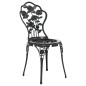 vidaXL Mesa y sillas de bistró 3 piezas aluminio fundido negro vidaXL Mesa y sillas de bistró 3 piezas aluminio fundido negro