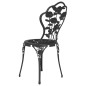 vidaXL Mesa y sillas de bistró 3 piezas aluminio fundido negro vidaXL Mesa y sillas de bistró 3 piezas aluminio fundido negro
