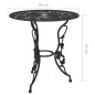 vidaXL Mesa y sillas de bistró 3 piezas aluminio fundido negro vidaXL Mesa y sillas de bistró 3 piezas aluminio fundido negro