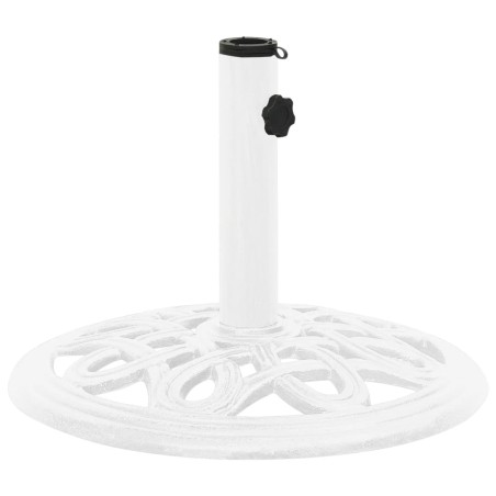 vidaXL Base de sombrilla de hierro fundido blanco 40x40x32 cm 