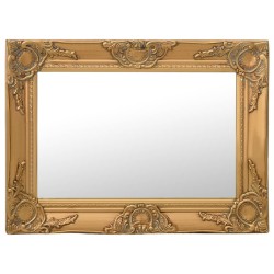 vidaXL Espejo de pared estilo barroco dorado 60x40 cm