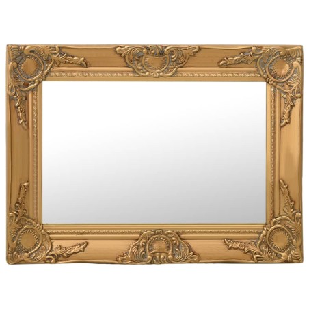 vidaXL Espejo de pared estilo barroco dorado 60x40 cm