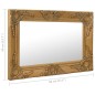 vidaXL Espejo de pared estilo barroco dorado 60x40 cm vidaXL Espejo de pared estilo barroco dorado 60x40 cm