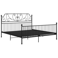 vidaXL Estructura de cama de metal negra 180x200 cm