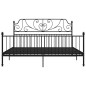 vidaXL Estructura de cama de metal negra 180x200 cm vidaXL Estructura de cama de metal negra 180x200 cm