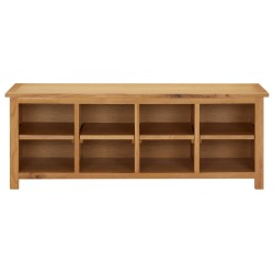 vidaXL Mueble zapatero de madera maciza de roble 114x37x45 cm