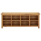 vidaXL Mueble zapatero de madera maciza de roble 114x37x45 cm vidaXL Mueble zapatero de madera maciza de roble 114x37x45 cm