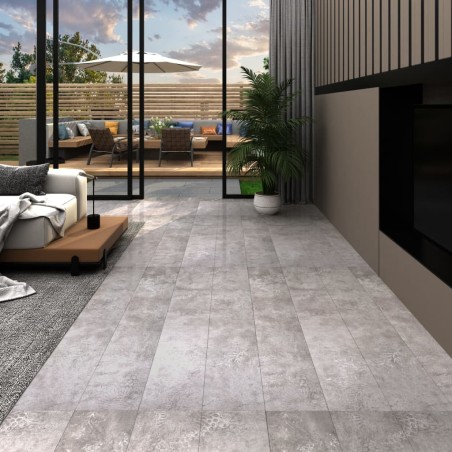 vidaXL Lamas para suelo de PVC autoadhesivas 5,21 m² 2mm gris tierra