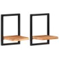 vidaXL Estantes de pared 2 unidades madera maciza acacia 25x25x35 cm vidaXL Estantes de pared 2 unidades madera maciza acacia 25x25x35 cm