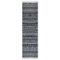 vidaXL Alfombra de algodón negra y blanca 80x300 cm