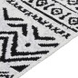 vidaXL Alfombra de algodón negra y blanca 80x300 cm