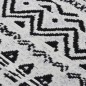 vidaXL Alfombra de algodón negra y blanca 80x300 cm