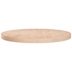 vidaXL Superficie de mesa redonda madera de roble sin tratar Ø70x4 cm