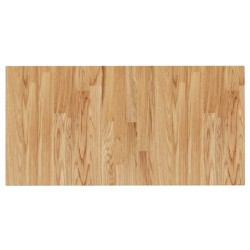 vidaXL Encimera de baño marrón claro madera maciza tratada 80x40x1,5cm