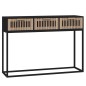 vidaXL Mesa consola hierro y madera contrachapada negro 105x30x75 cm vidaXL Mesa consola hierro y madera contrachapada negro 105x30x75 cm