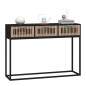 vidaXL Mesa consola hierro y madera contrachapada negro 105x30x75 cm vidaXL Mesa consola hierro y madera contrachapada negro 105x30x75 cm
