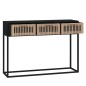 vidaXL Mesa consola hierro y madera contrachapada negro 105x30x75 cm vidaXL Mesa consola hierro y madera contrachapada negro 105x30x75 cm