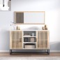 vidaXL Aparador de madera contrachapada blanco 105x30x65 cm vidaXL Aparador de madera contrachapada blanco 105x30x65 cm
