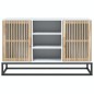 vidaXL Aparador de madera contrachapada blanco 105x30x65 cm vidaXL Aparador de madera contrachapada blanco 105x30x65 cm