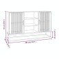 vidaXL Aparador de madera contrachapada blanco 105x30x65 cm vidaXL Aparador de madera contrachapada blanco 105x30x65 cm