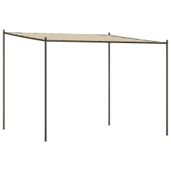 vidaXL Cenador acero y tela beige 3x3 m 180 g/m²
