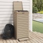 vidaXL Cubo de basura exterior polipropileno marrón claro 41x41x86 cm vidaXL Cubo de basura exterior polipropileno marrón claro 41x41x86 cm