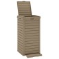 vidaXL Cubo de basura exterior polipropileno marrón claro 41x41x86 cm vidaXL Cubo de basura exterior polipropileno marrón claro 41x41x86 cm