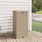 vidaXL Cubo de basura exterior polipropileno marrón claro 41x41x86 cm vidaXL Cubo de basura exterior polipropileno marrón claro 41x41x86 cm