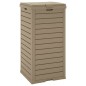 vidaXL Cubo de basura exterior polipropileno marrón claro 41x41x86 cm vidaXL Cubo de basura exterior polipropileno marrón claro 41x41x86 cm