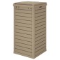 vidaXL Cubo de basura exterior polipropileno marrón claro 41x41x86 cm vidaXL Cubo de basura exterior polipropileno marrón claro 41x41x86 cm