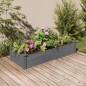 vidaXL Jardinera arriate forro madera maciza marrón abeto 120x45x25 cm vidaXL Jardinera arriate forro madera maciza marrón abeto 120x45x25 cm