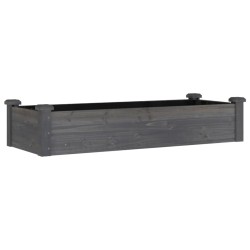 vidaXL Jardinera arriate forro madera maciza marrón abeto 120x45x25 cm