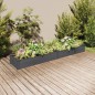 vidaXL Jardinera arriate con forro madera abeto gris 240x45x25 cm vidaXL Jardinera arriate con forro madera abeto gris 240x45x25 cm