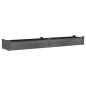 vidaXL Jardinera arriate con forro madera abeto gris 240x45x25 cm vidaXL Jardinera arriate con forro madera abeto gris 240x45x25 cm