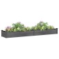 vidaXL Jardinera arriate con forro madera abeto gris 240x45x25 cm vidaXL Jardinera arriate con forro madera abeto gris 240x45x25 cm