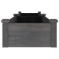 vidaXL Jardinera arriate con forro madera abeto gris 240x45x25 cm vidaXL Jardinera arriate con forro madera abeto gris 240x45x25 cm