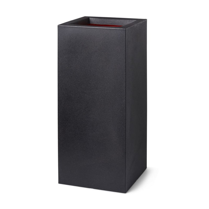 Capi Maceta rectangular Urban Smooth negro 36x79 cm Capi Maceta rectangular Urban Smooth negro 36x79 cm