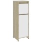 vidaXL Armario de baño madera contrachapada blanco y roble 30x30x95 cm