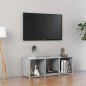 vidaXL Mueble de TV madera contrachapada gris hormigón 107x35x37 cm