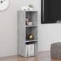 vidaXL Mueble de TV madera contrachapada gris hormigón 107x35x37 cm