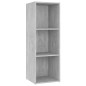 vidaXL Mueble de TV madera contrachapada gris hormigón 107x35x37 cm