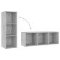 vidaXL Mueble de TV madera contrachapada gris hormigón 107x35x37 cm