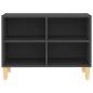 vidaXL Mueble de TV con patas de madera maciza gris 69,5x30x50 cm