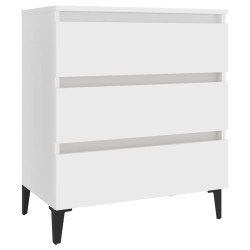 vidaXL Aparador de madera contrachapada blanco 60x35x69 cm